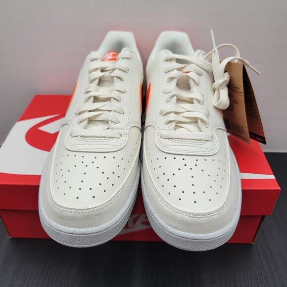 Nike Court Vision Low 'Sail Safety Orange' - Men's 9.5 DH2987-115 - Picture 3 of 10